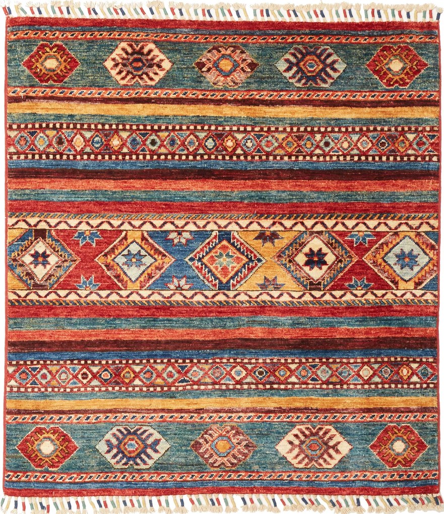 Samarkand Tappeto orientale 100x110 (Pakistan) Annodato A Mano
