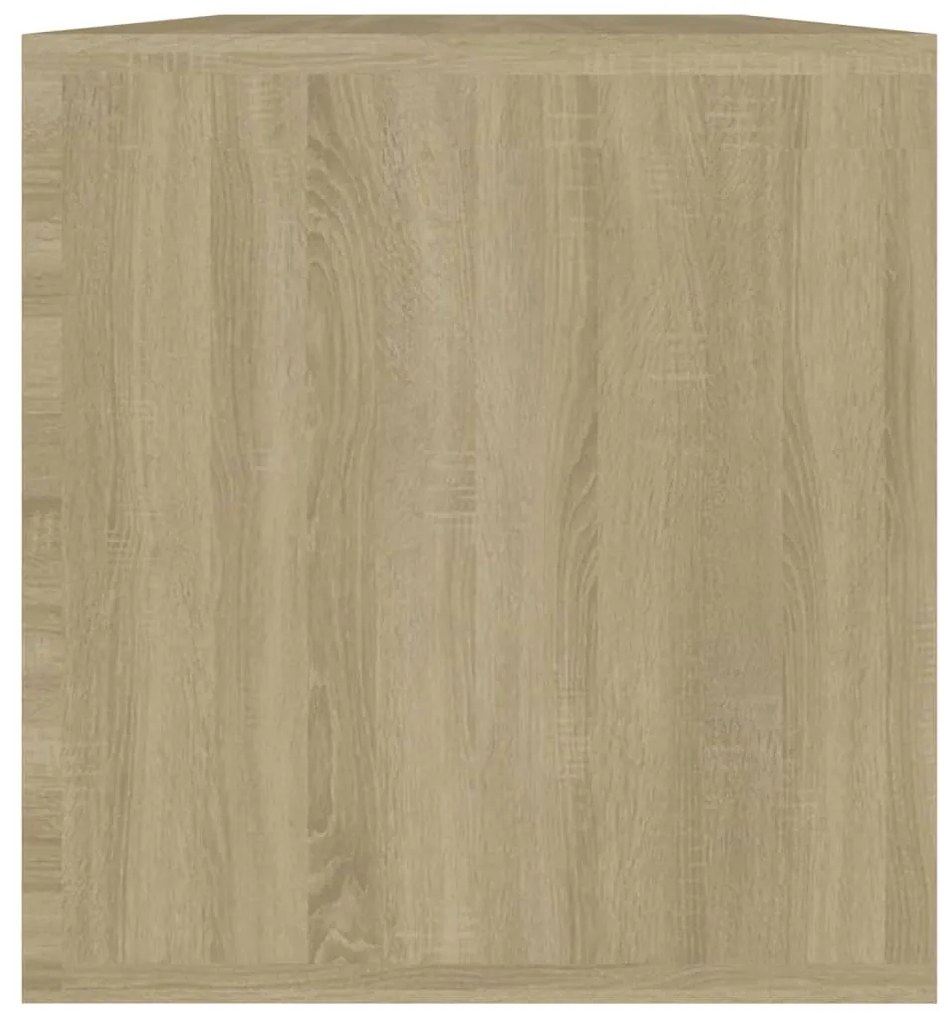 Contenitore per Vinili Rovere 71x34x36 cm in Legno Multistrato