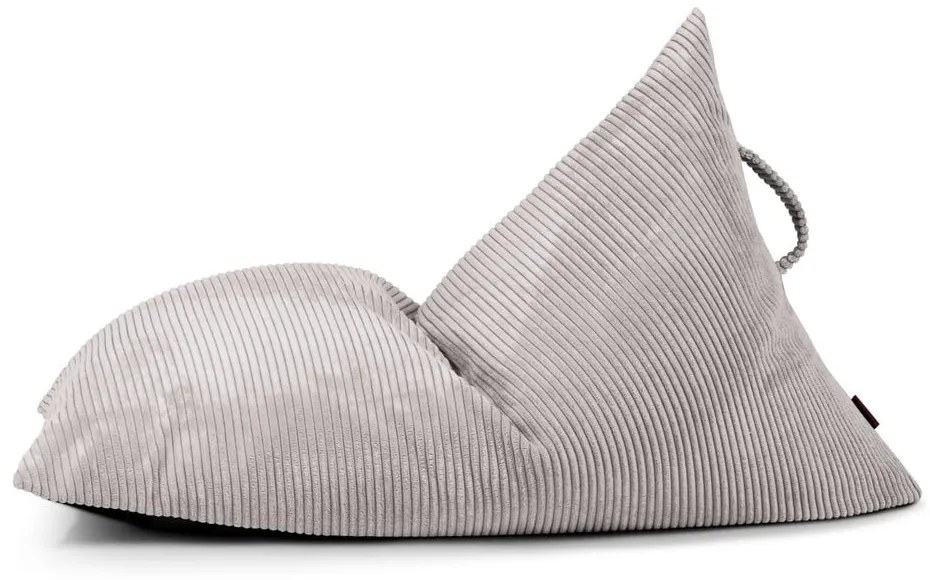 Pouf a sacco per bambini grigio chiaro con rivestimento in velluto a coste Razzy – SLOWDOWN