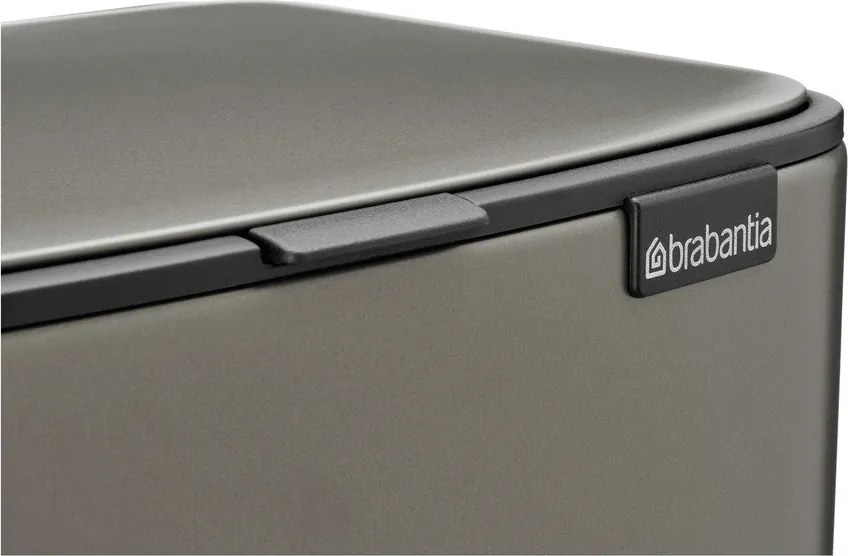 Cestino per la spazzatura grigio in acciaio con pedale 12 l Bo – Brabantia