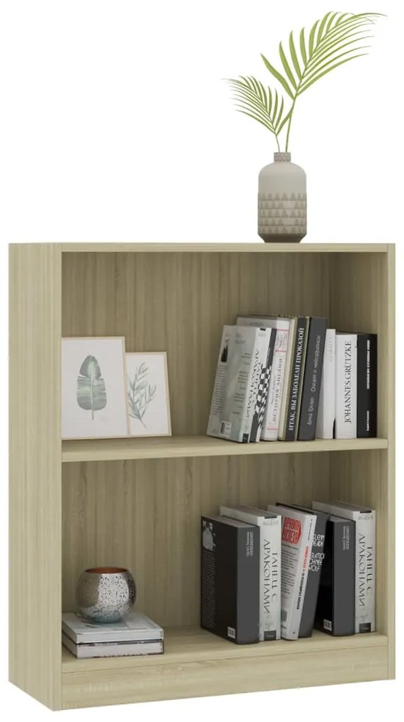 Libreria Rovere Sonoma 60x24x76 cm in Legno Multistrato