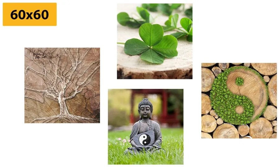 Set di quadri – Feng Shui con elementi naturali