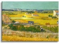 Quadro Canvas su telaio in legno Paesaggio con Carro Blu - Van Gogh Misura: 140x100 cm