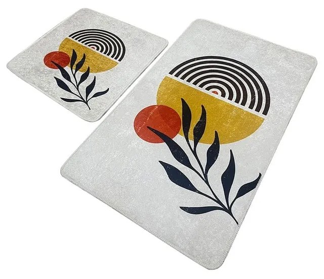 Set di tappetini per il bagno grigio chiaro 2 pz 60x100 cm Le Soleil – Foutastic