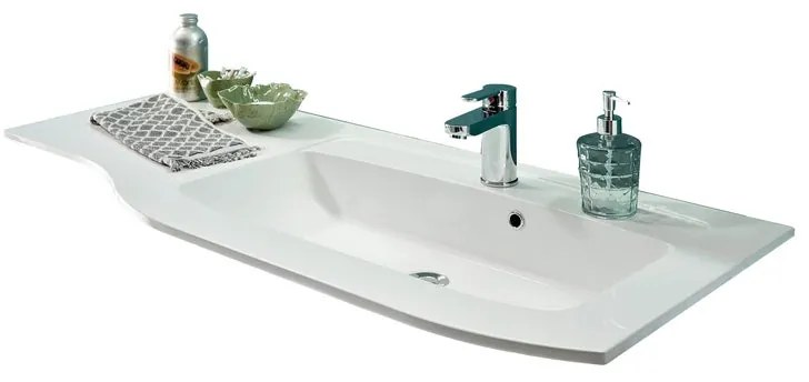 Lavabo a incasso rettangolare Neo Moon L 121 cm bianco
