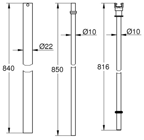 GROHE 48054000 - Braccio doccia EUPHORIA SYSTEM 15 cm cromo lucido
