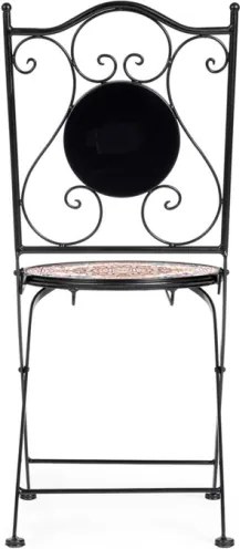 Set Bistrot Tavolo Mosaico 60 Cm Con 2 Sedie Pieghevoli Santorini Bizzotto