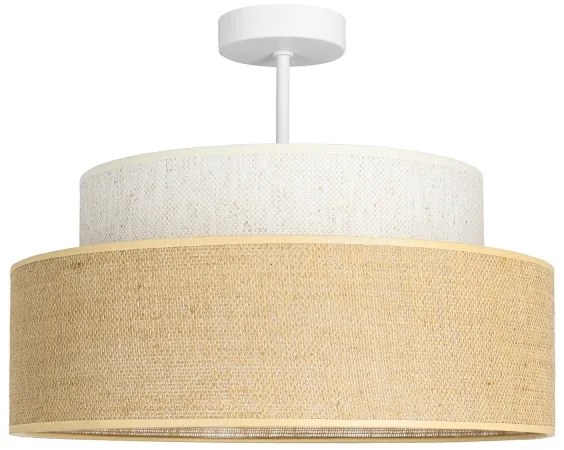 Lampadario a plafone BOHO 1xE27/60W/230V diametro 40 cm color crema/beige