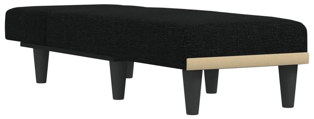 Chaise longue in tessuto nero