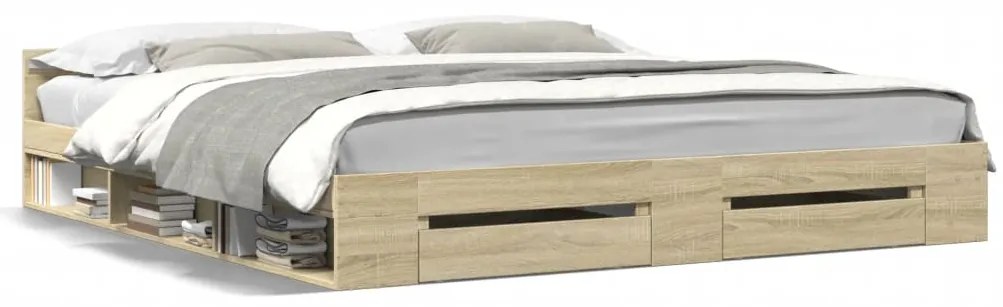 Giroletto Cassetti Rovere Sonoma 200x200 Cm Legno Multistrato /
