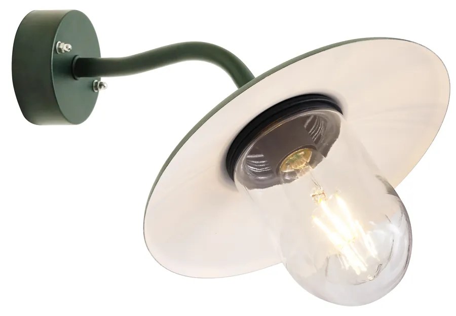 Lampada da parete per esterni verde scuro IP44 - Monaco