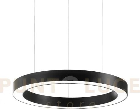 Oracle sospensione led 3000k 28w 3200 lm nera d.50cm
