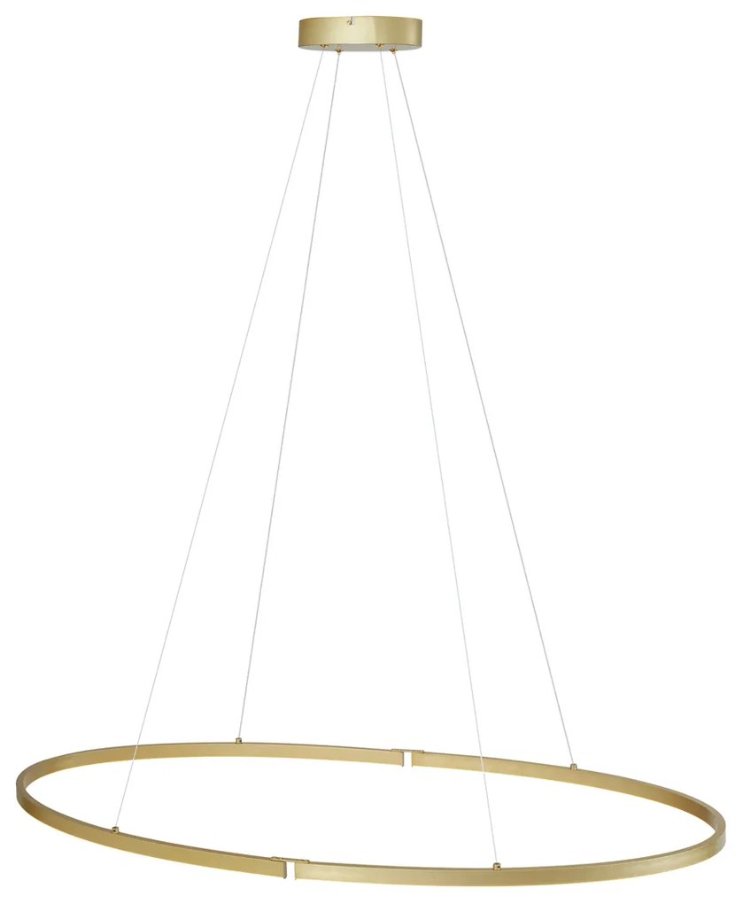Lampada a sospensione di design ottone 120 cm con LED dimmerabile a 3 livelli - Ovallo