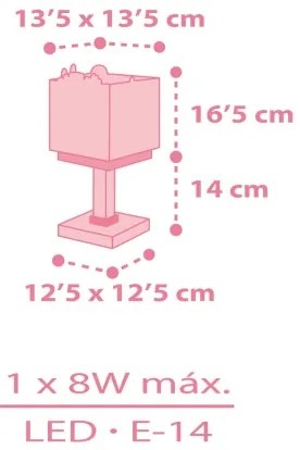 Dalber 63111S - Lampada per bambini JUNGLE 1xE14/8W/230V rosa