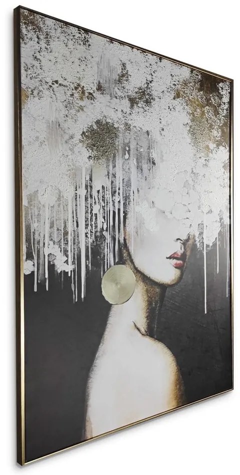 Quadro con elementi dipinti a mano 70x100 cm Mary - Styler
