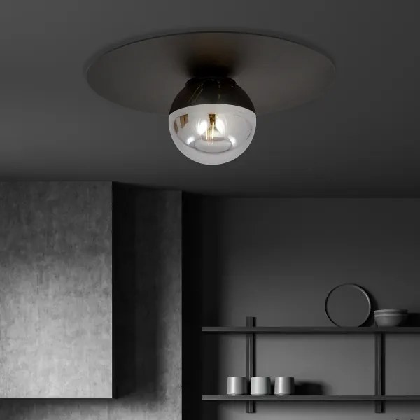 Plafoniera SOLAR 1xE14/10W/230V nero/grigio