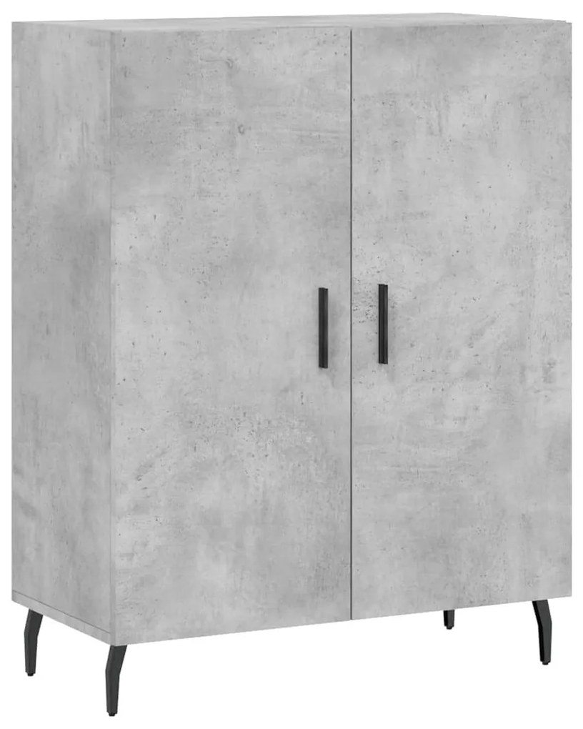 Credenza grigio cemento 69,5x34x90 cm in legno multistrato