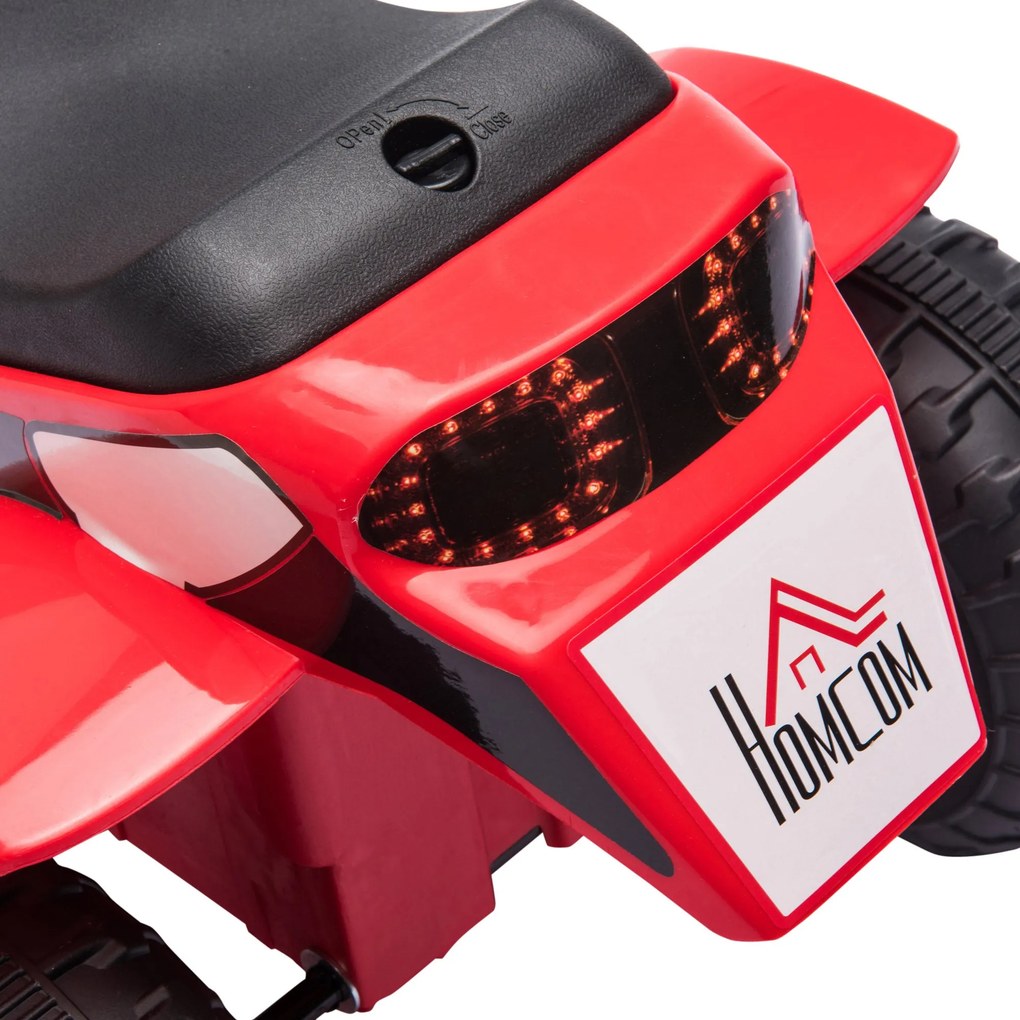 Moto Elettrica per Bambini 6V 3 Ruote Rossa...