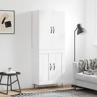 Credenza Bianco Lucido 69,5x34x180 cm in Legno Multistrato 3198075