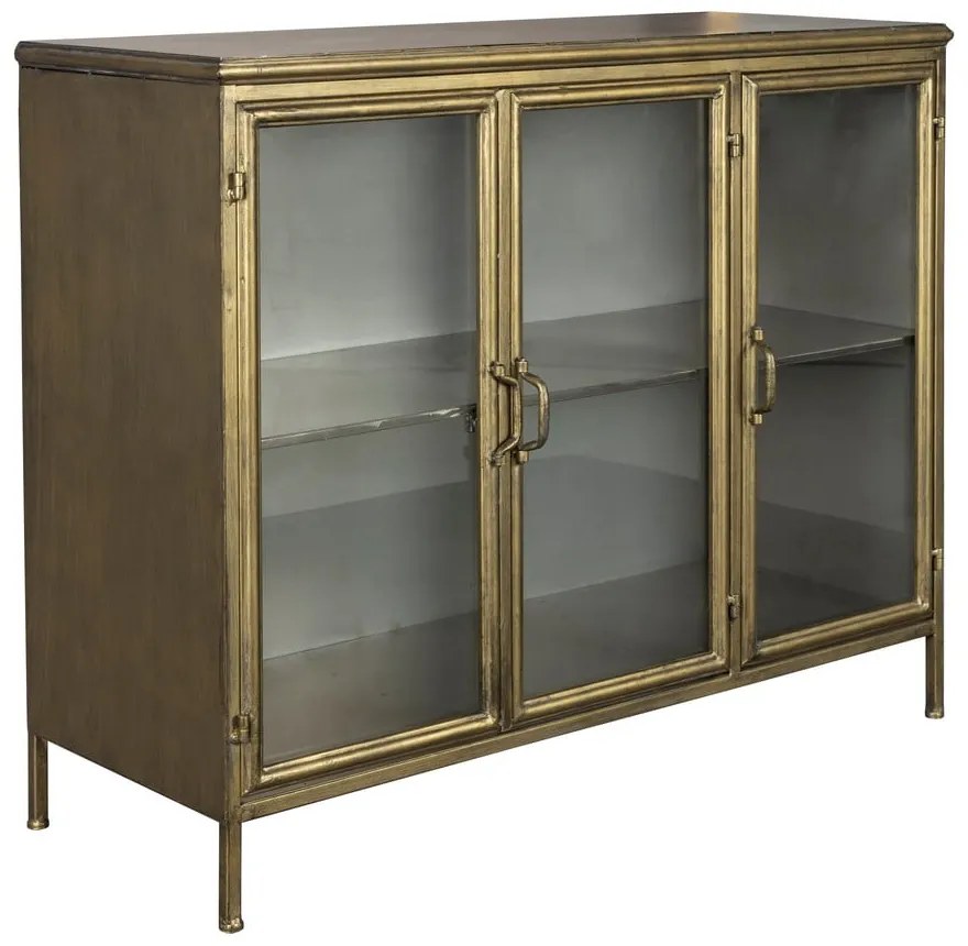 Vetrina dorata in metallo 100x80x38,5 cm Gertlush – Dutchbone