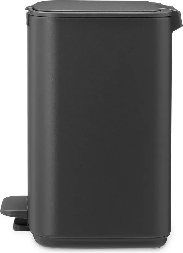 Cestino per la spazzatura grigio scuro in acciaio con pedale 7 l Bo – Brabantia