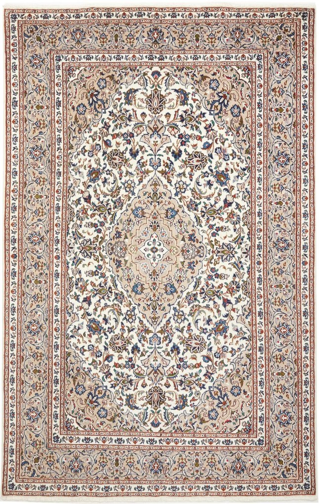 Mashad Tappeto 190 x 300 Beige (Iran) Annodato A Mano