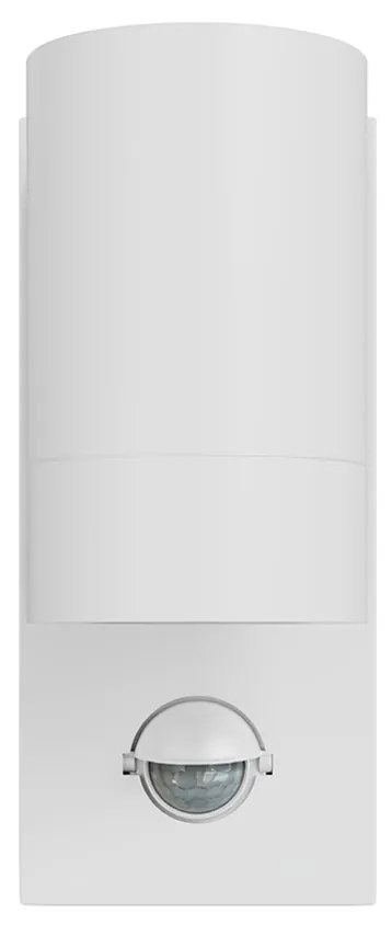 Applique cilindrica da Esterno IP65 GU10 con sensore Movimento - Bianca