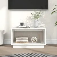 Mobile Porta TV Bianco 60x35x35 cm in Legno Massello di Pino cod 11104