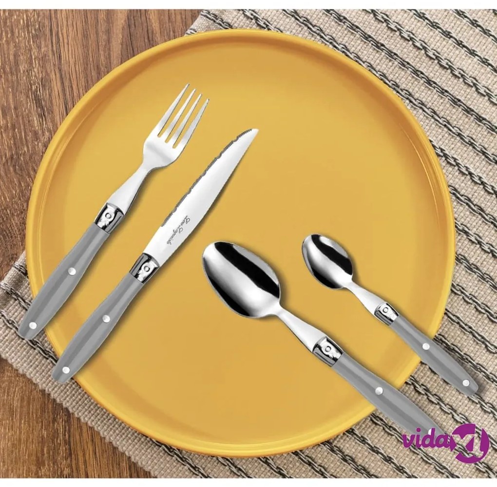 Lou Laguiole Set di Posate 24 pz Comptoir Grigio