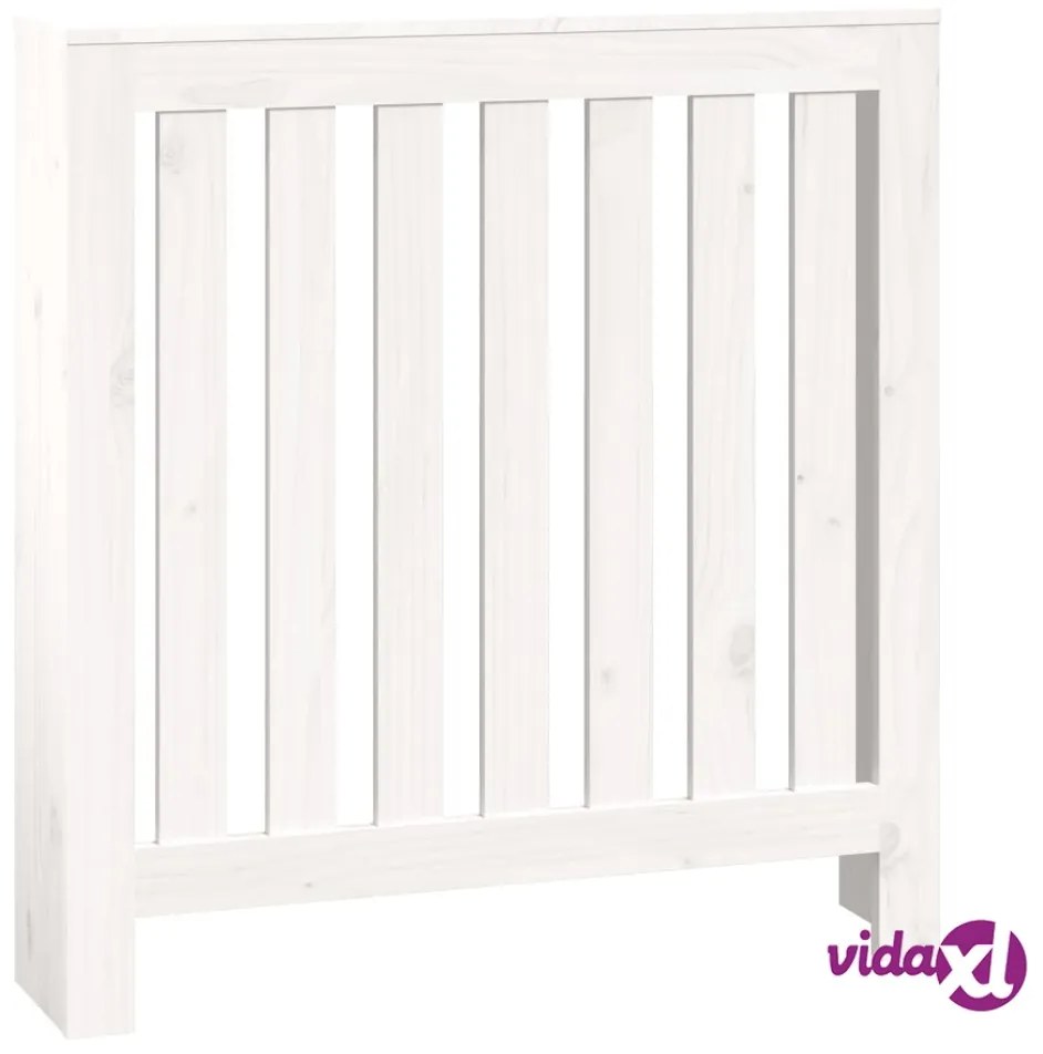vidaXL Copertura Termosifone Bianca 79,5x19x84 cm Legno Massello Pino
