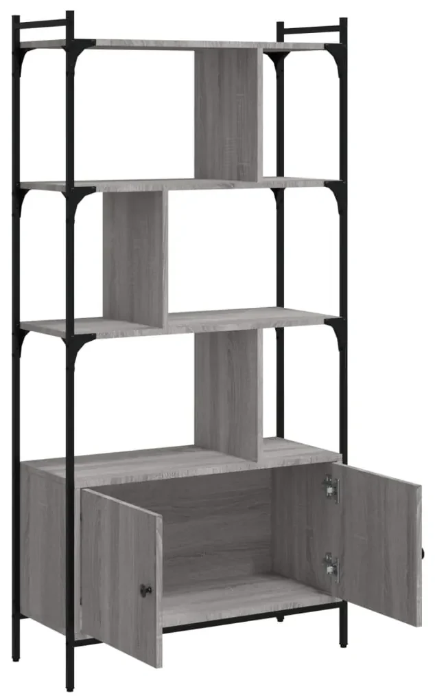 Libreria ante grigio sonoma 76,5x30x154,5 cm legno multistrato