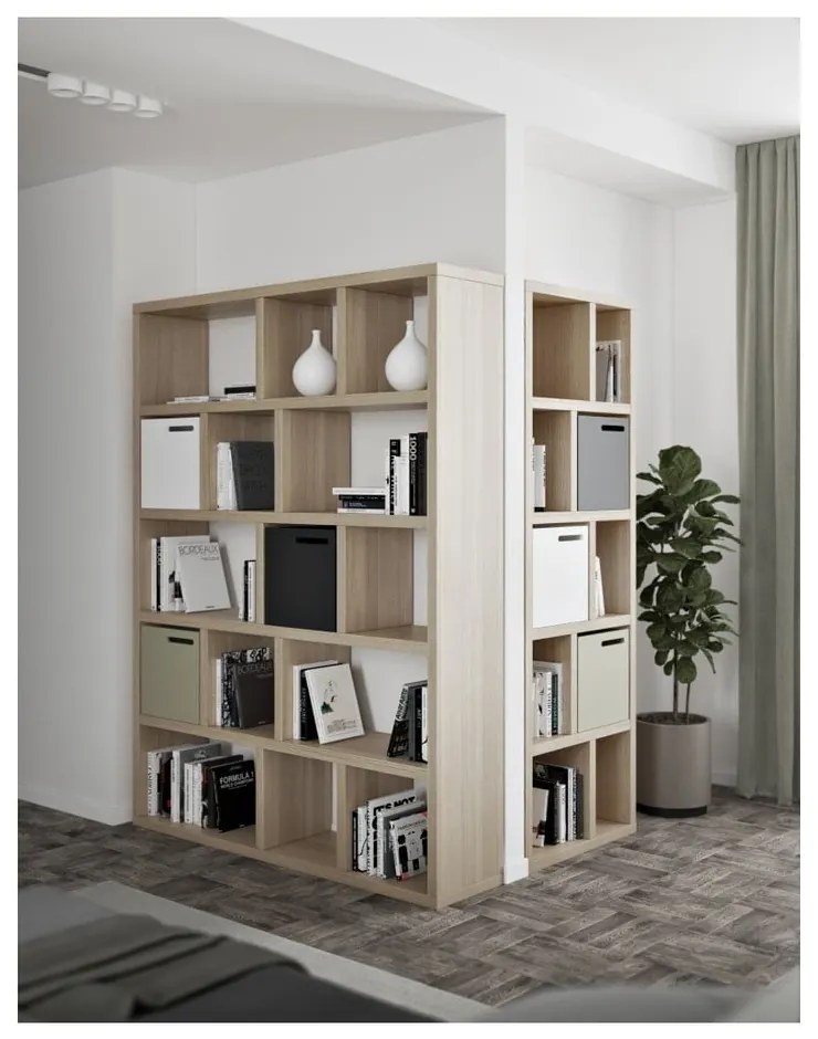 Libreria color legno effetto rovere 150x198 cm Berlin - TemaHome