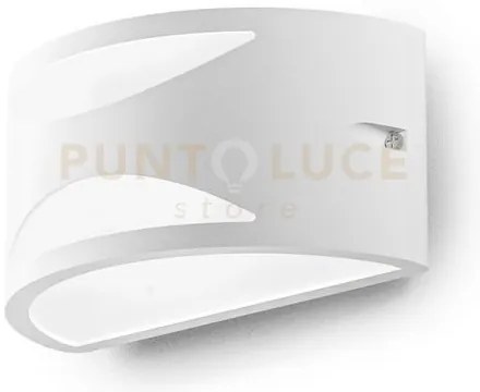 Ges1040- applique 1 luce in alluminio attacco e27 colore bianco