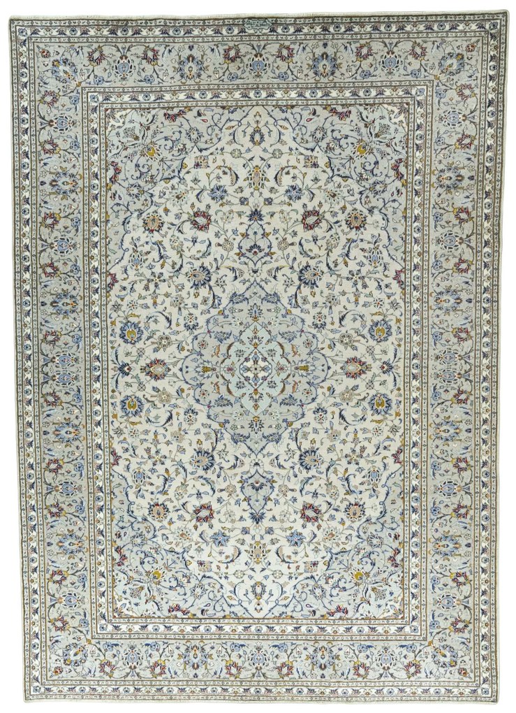 Kashan Tappeto 350 x 250 Beige (Iran) Annodato A Mano