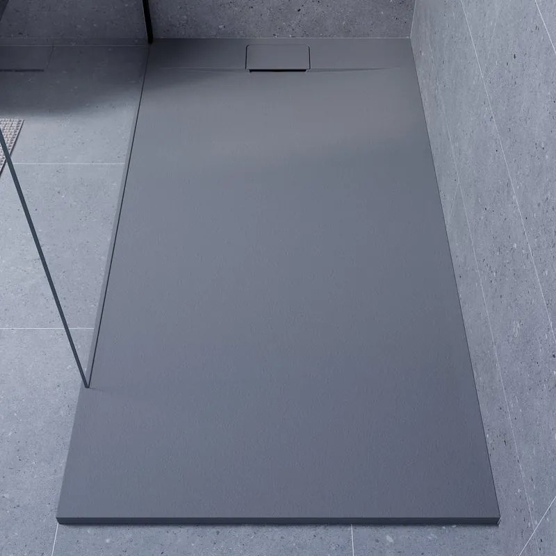 Piatto doccia SENSEA in composito minerale di resina gelificata Neo grigio L 90 x L 160 x H 3.1 cm opaco