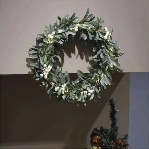 Ghirlanda natalizia con 25 LED, 3xAA, Ø 35 cm