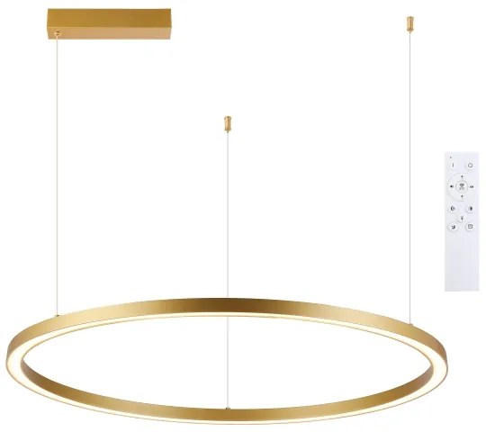 Brilagi - Lampadario LED dimmerabile su cavo PORTOFINO LED/60W/230V Ø 80 cm dorato + telecomando