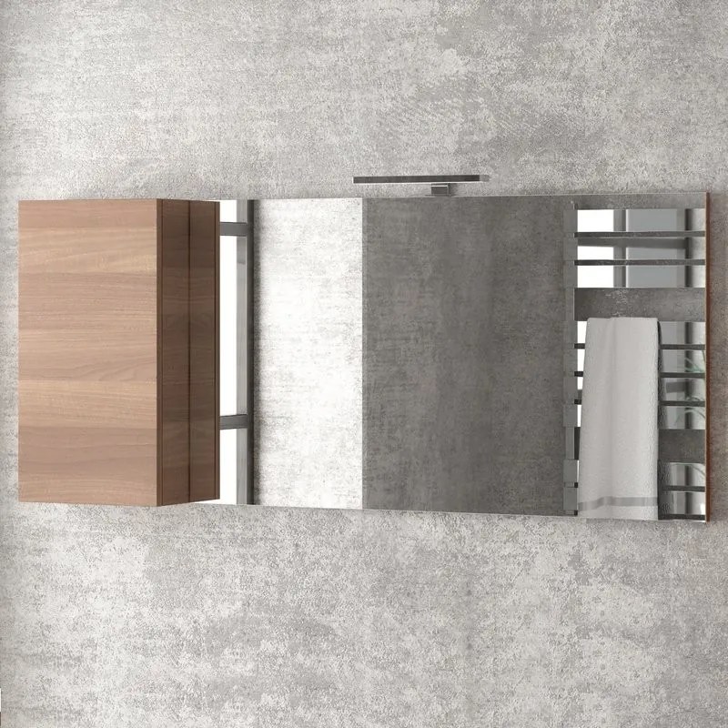 Specchio bagno 155cm pensile contenitore a sinistra | SP-155S - KAMALU