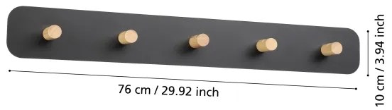 Eglo 99596 - LED Appendiabiti a parete con luce CIVITATE LED/18W/230V