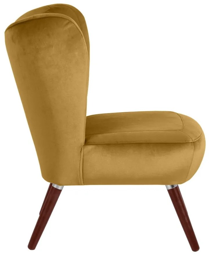 Poltrona gialla Velvet Sari - Max Winzer