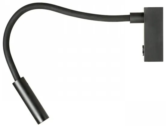 RED - Design Rendl - R10541 - Lampada LED flessibile AIM LED/3W/230V nera