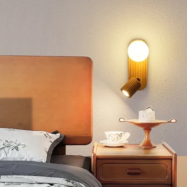 Brilagi - Faretto da parete MODERN WOOD 1xG9/5W/230V+1xGU10/8W legno