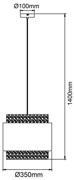 Brilliant - Lampadario a sospensione con filo WATERLILLY 1xE27/60W/230V diametro 35 cm grigio