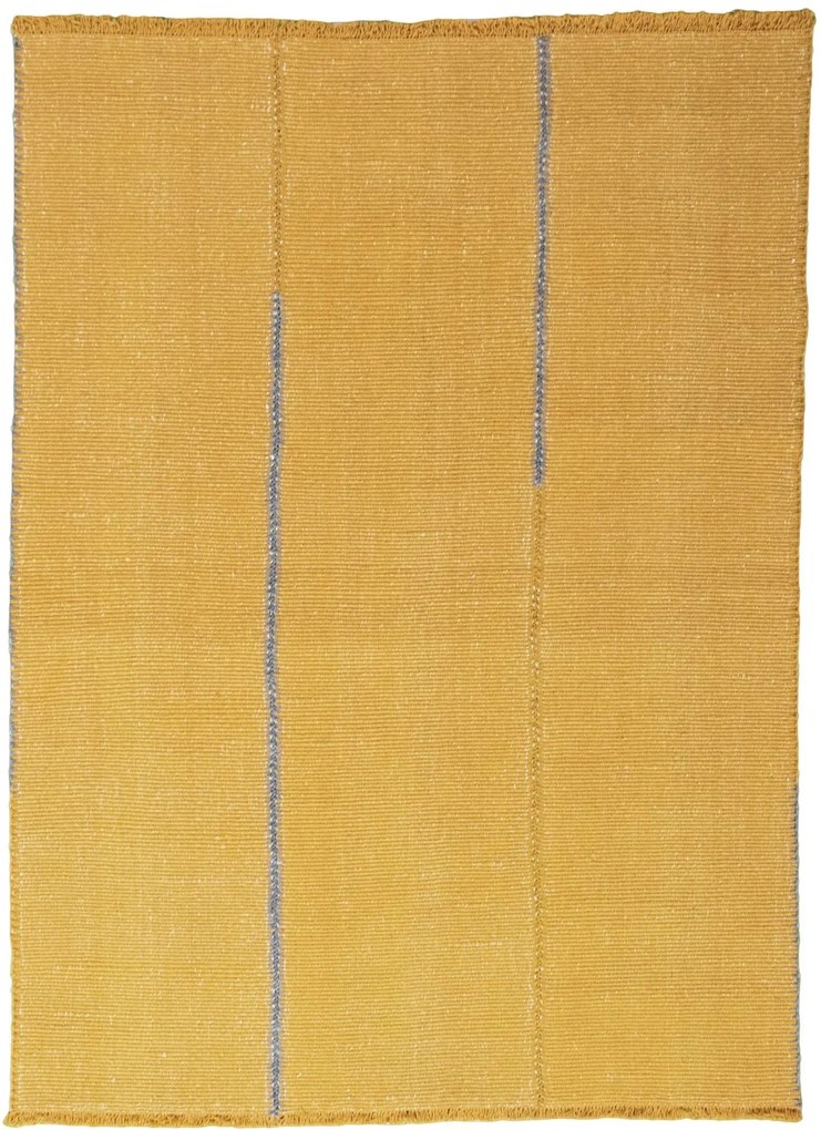 Kilim Tappeto 210x150 Giallo (Iran) Tessuto A Mano