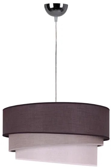 Duolla - Lampadario a sospensione con filo TRIO 1xE27/40W/230V diametro 45 cm antracite/grigio/bianco