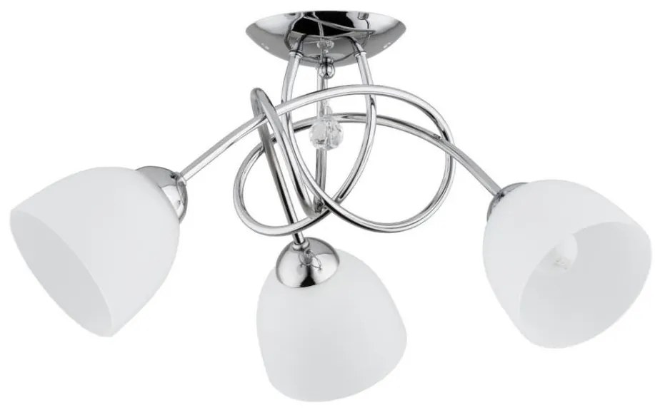 Lampadario a plafone MODENA 3xE27/60W/230V cromo/bianco