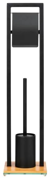 WENKO 24751100 - Set WC BAMBU⁠SA 18x72,5 cm nero/marrone