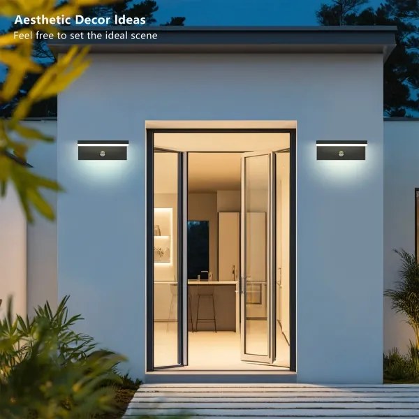 Brilagi-LED Applique da esterno con sensore TESSI LED/10W/230V nera IP54