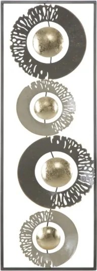 Pannello Decorativo Astratto Ring 31x3x89,5 Cm In Ferro Multicolore