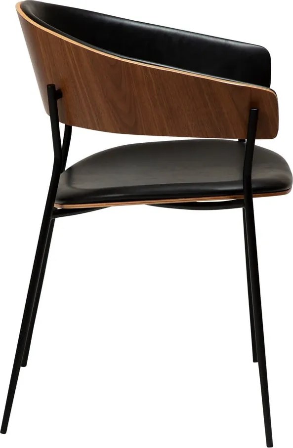 Sedia da pranzo nera/colore naturale scuro con braccioli Crib – DAN-FORM Denmark